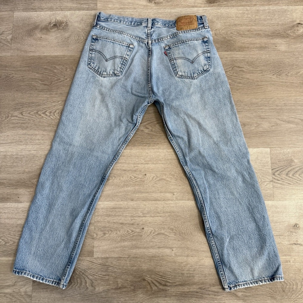 VTG Levis 501 Jeans Mens Distressed Blue 501-0193 Tag 36x29 Fits 34x28 Y2K 2001